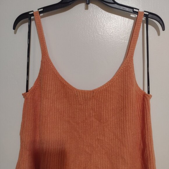 Knit Crop Top Spaghetti Strap Orange Junior’s Size Medium - Picture 5 of 9
